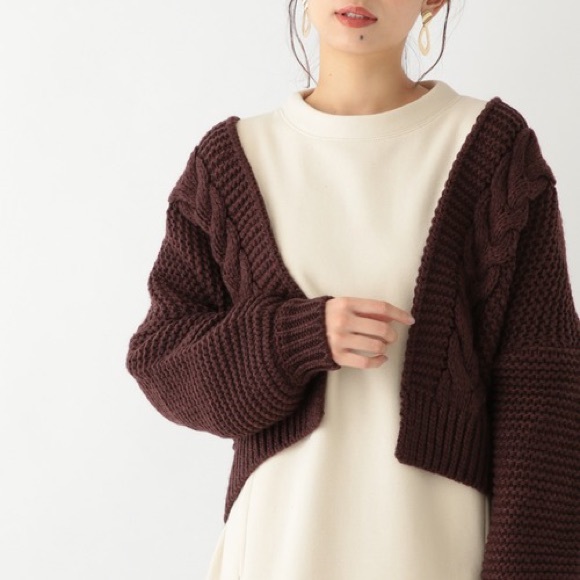 🇯🇵 Studio CLIP cable knit cardigan - Picture 2 of 3